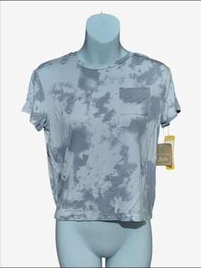NWT Bixby Nomad Gray Tie-Dye The Boxy Pocket Tee Size Large 12-14